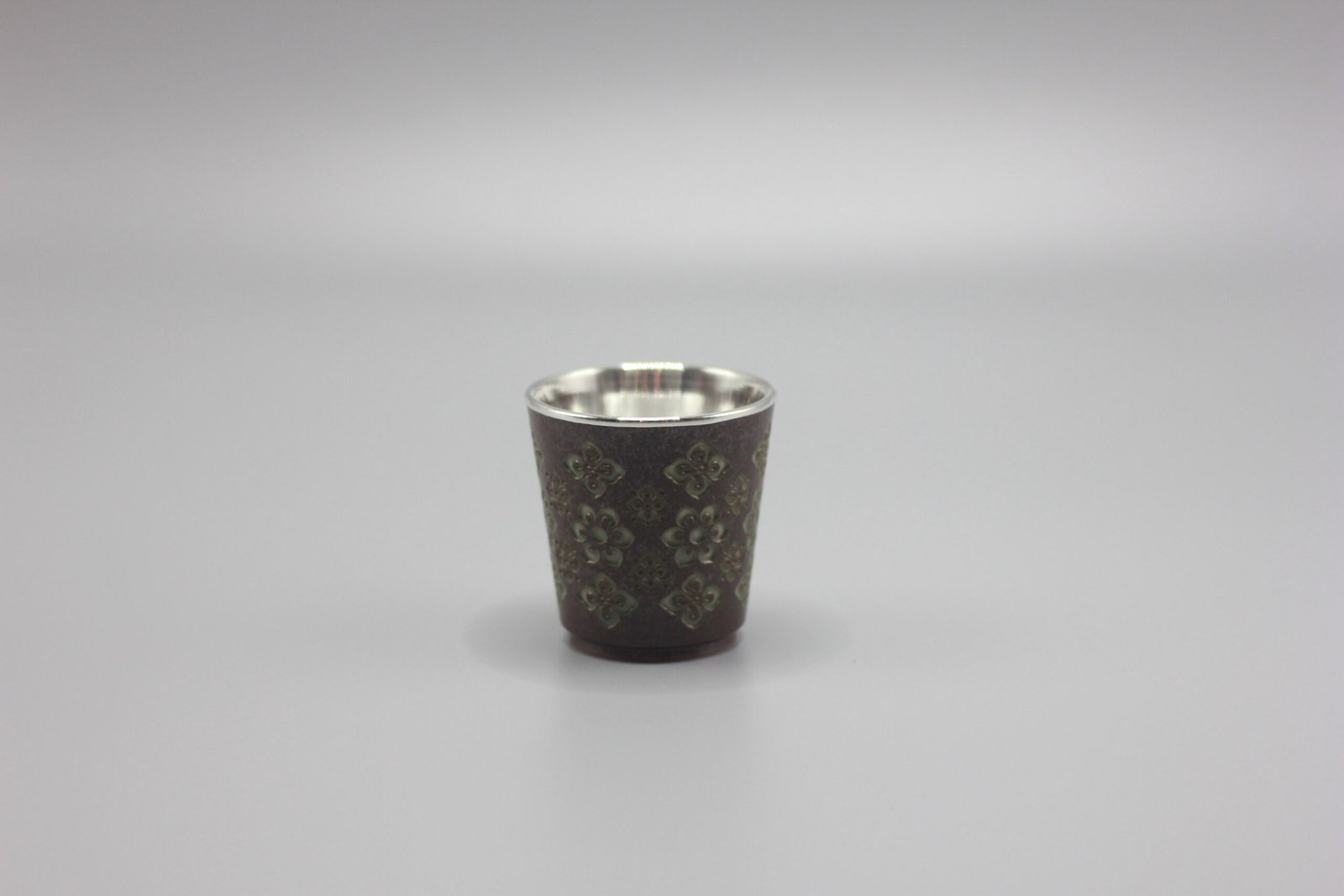 Celadon Pierced-Relief | Master Cup with Sterling-Silver Lining