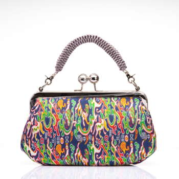 Abstract Art - Five Stars Rise in the East Chinese Knot  Heritage Clutch in Shu Brocade