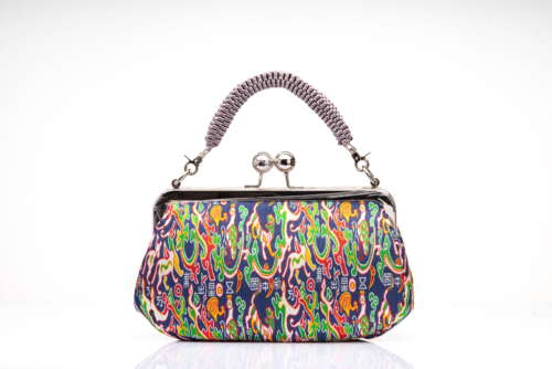 Abstract Art - Five Stars Rise in the East Chinese Knot  Heritage Clutch in Shu Brocade