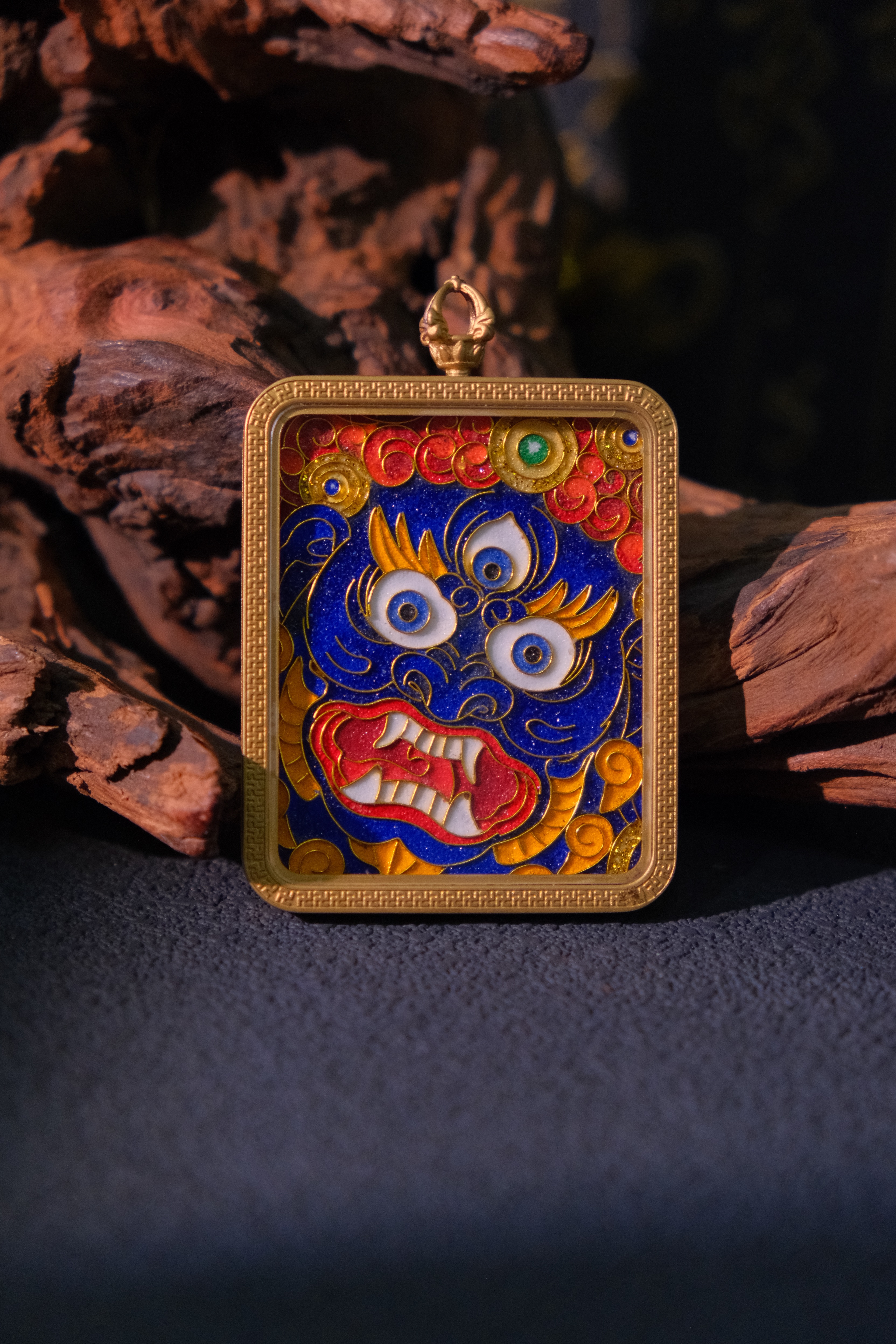 Handcrafted Cloisonné Enamel- Sacred Amulet Gau Box | Acala Series