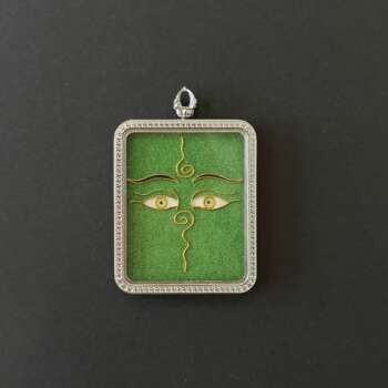 Handcrafted Cloisonné Enamel- Wisdom Eye Gau Bxox | Green Tara