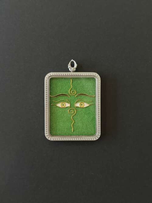Handcrafted Cloisonné Enamel- Wisdom Eye Gau Bxox | Green Tara