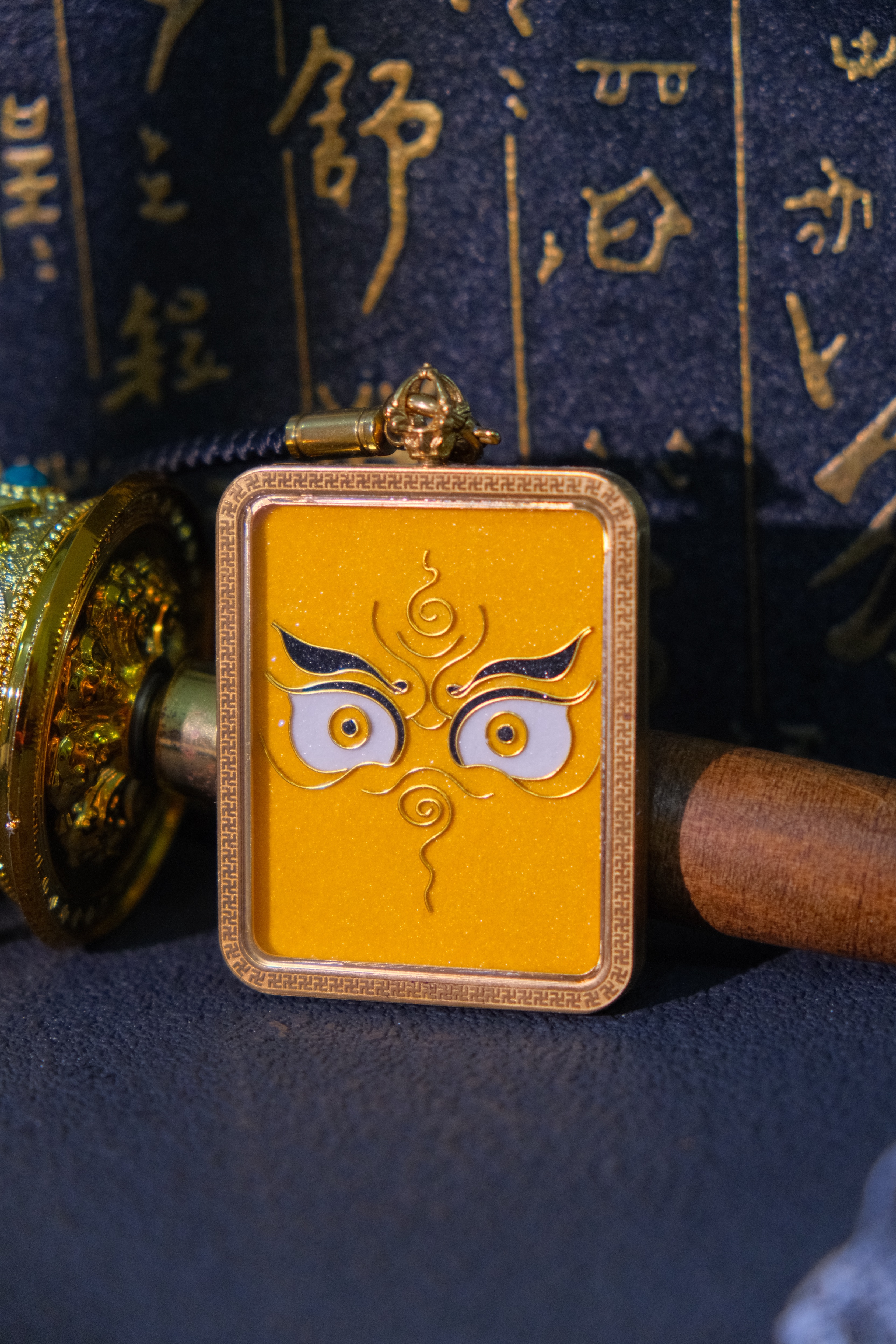 Handcrafted Cloisonné Enamel- Wisdom Eye Gau Box | Five Wealth Deities Series | Square - Image 3