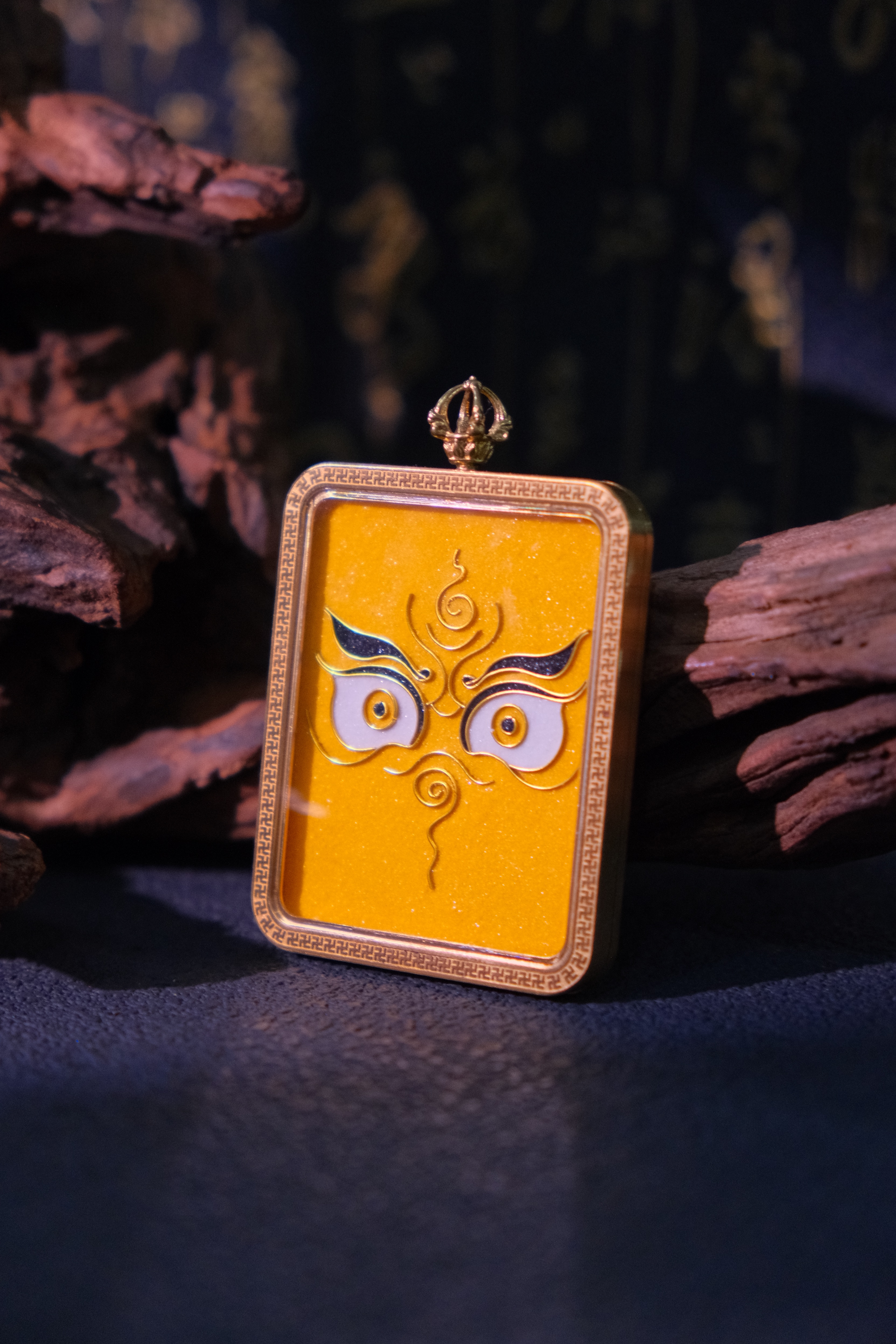 Handcrafted Cloisonné Enamel- Wisdom Eye Gau Box | Five Wealth Deities Series | Square - Image 2