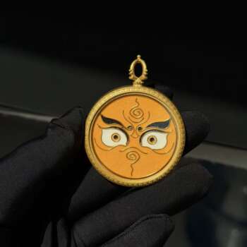 Handcrafted Cloisonné Enamel- Wisdom Eye Gau Box | Five Wealth Deities Series | Round
