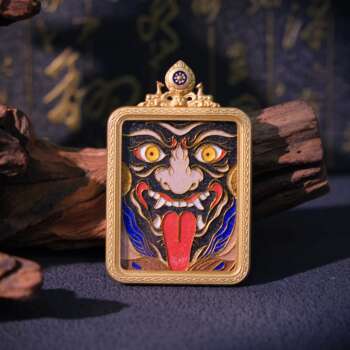 Handcrafted Cloisonné Enamel- Sacred Amulet Gau Box | Tashi Lhamo Series | Exclusive Edition