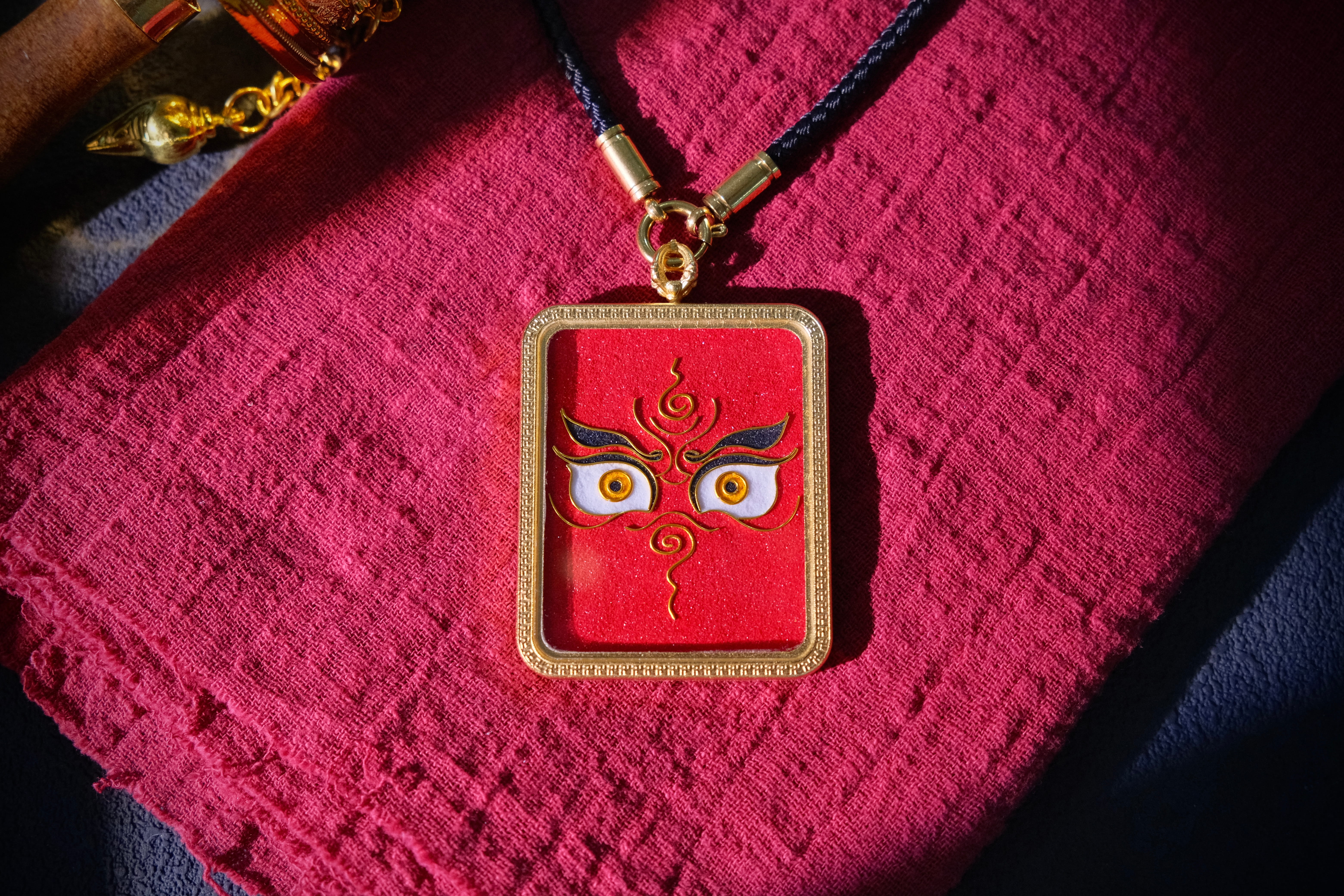 Handcrafted Cloisonné Enamel- Wisdom Eye Gau Box | Five Wealth Deities Series | Square - Image 11