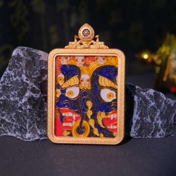 Handcrafted Cloisonné Enamel- Sacred Amulet Gau Box | Mahākāla Series | Exclusive Edition