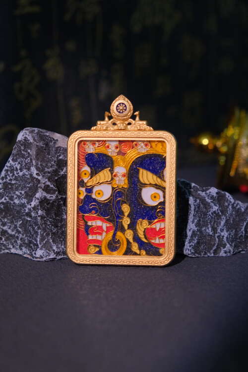 Handcrafted Cloisonné Enamel- Sacred Amulet Gau Box | Mahākāla Series | Exclusive Edition
