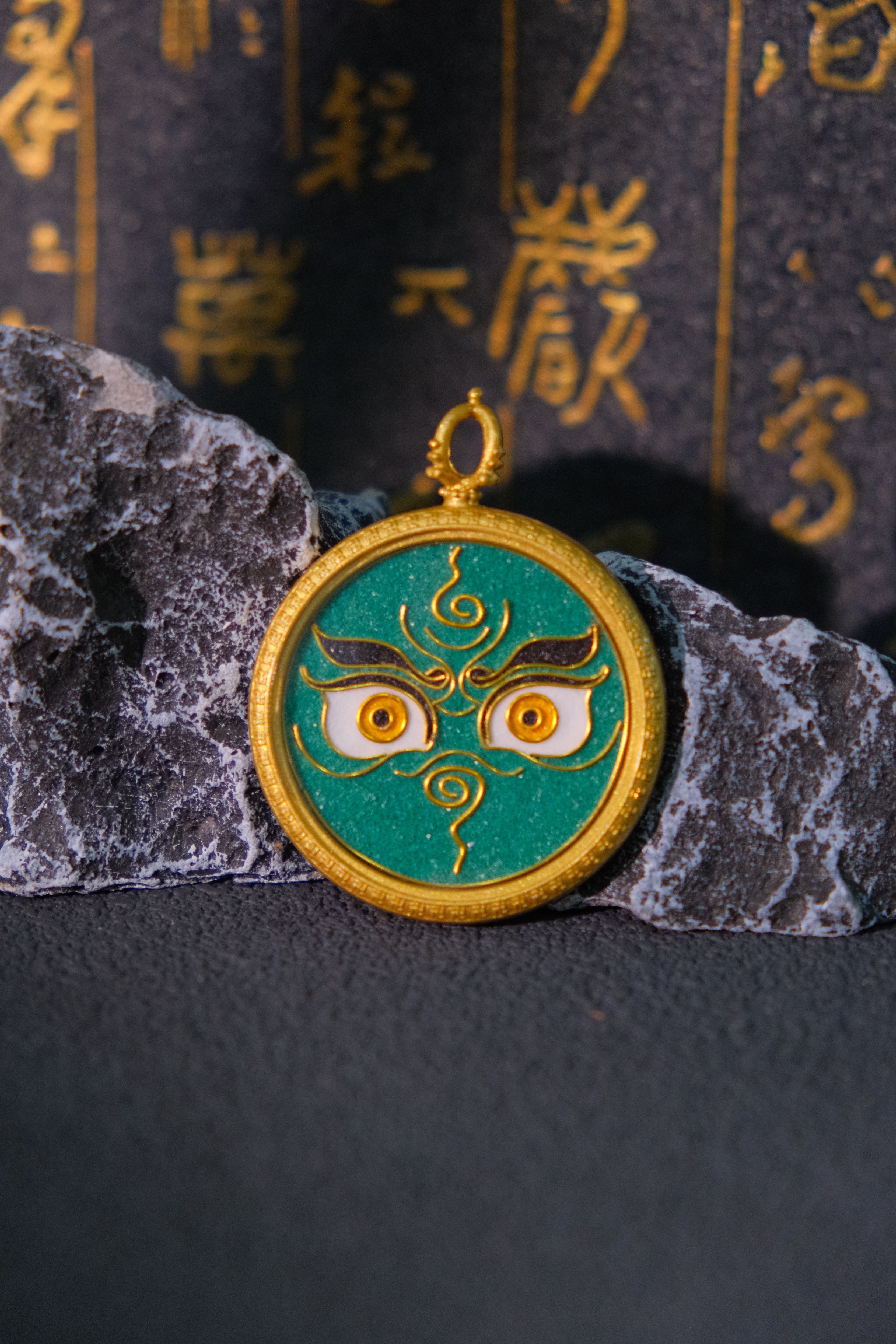 Handcrafted Cloisonné Enamel- Wisdom Eye Gau Box | Five Wealth Deities Series | Round - Image 11
