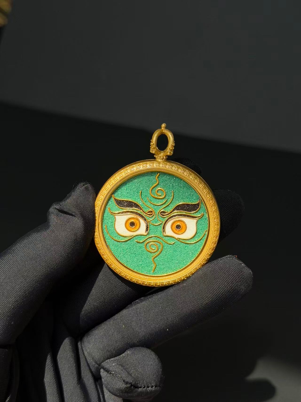 Handcrafted Cloisonné Enamel- Wisdom Eye Gau Box | Five Wealth Deities Series | Round - Image 12
