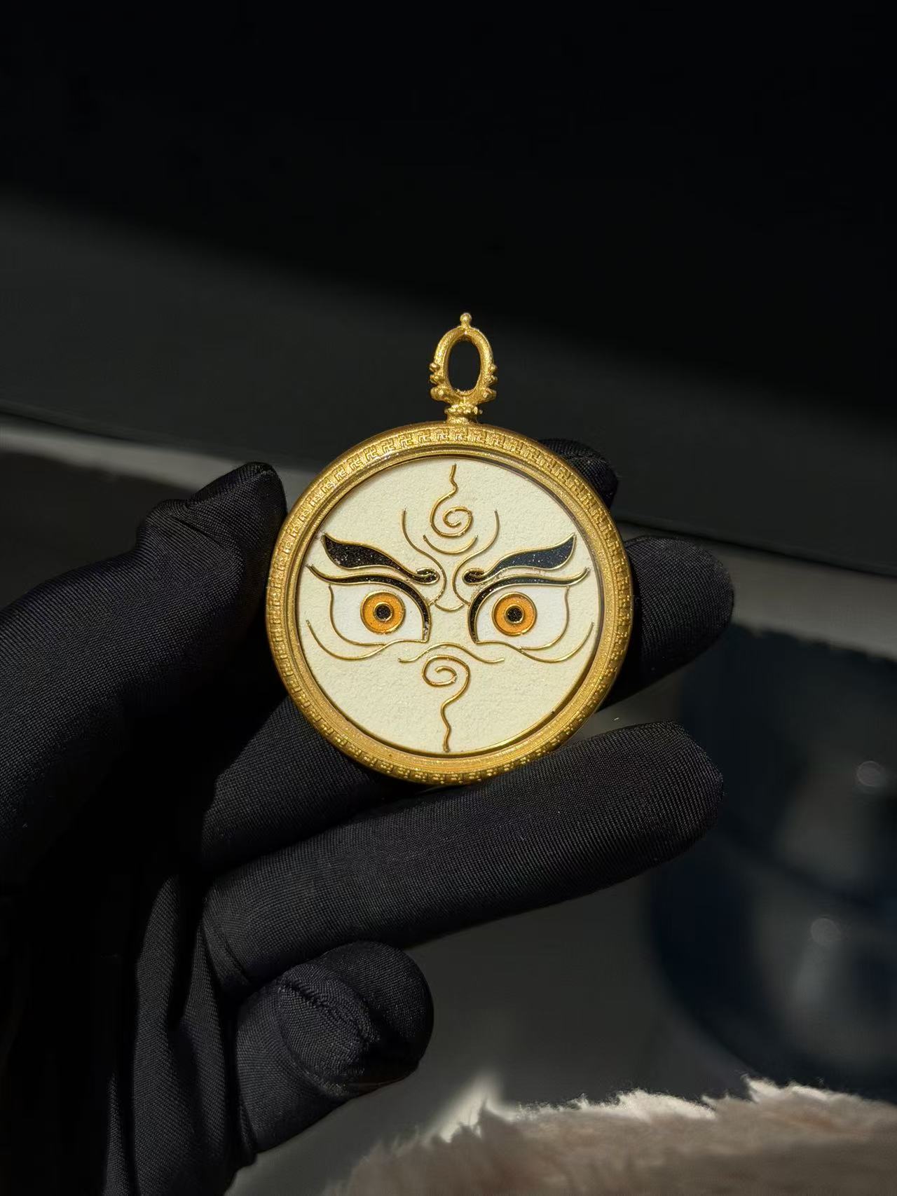 Handcrafted Cloisonné Enamel- Wisdom Eye Gau Box | Five Wealth Deities Series | Round - Image 5