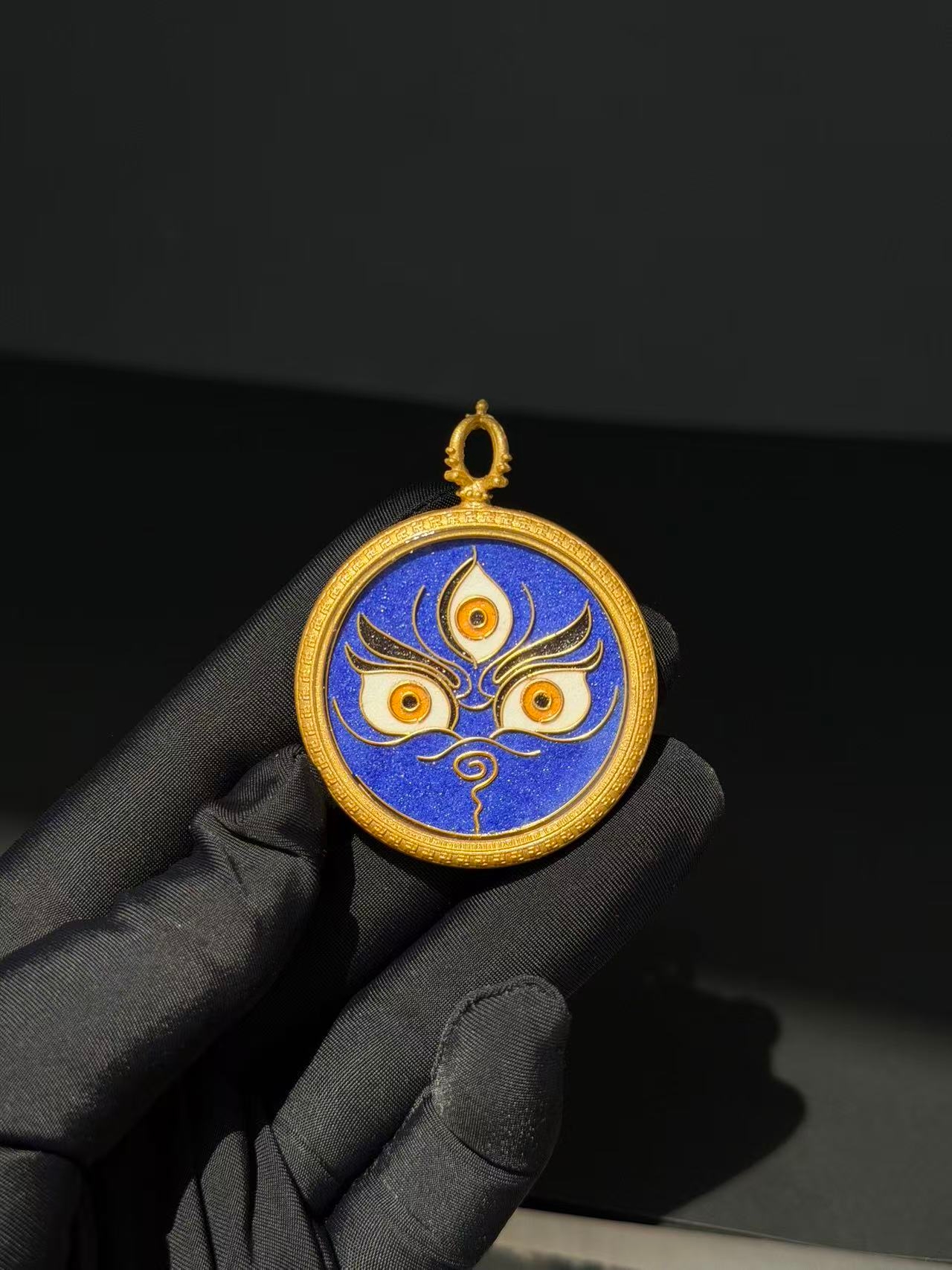 Handcrafted Cloisonné Enamel- Wisdom Eye Gau Box | Five Wealth Deities Series | Round - Image 8