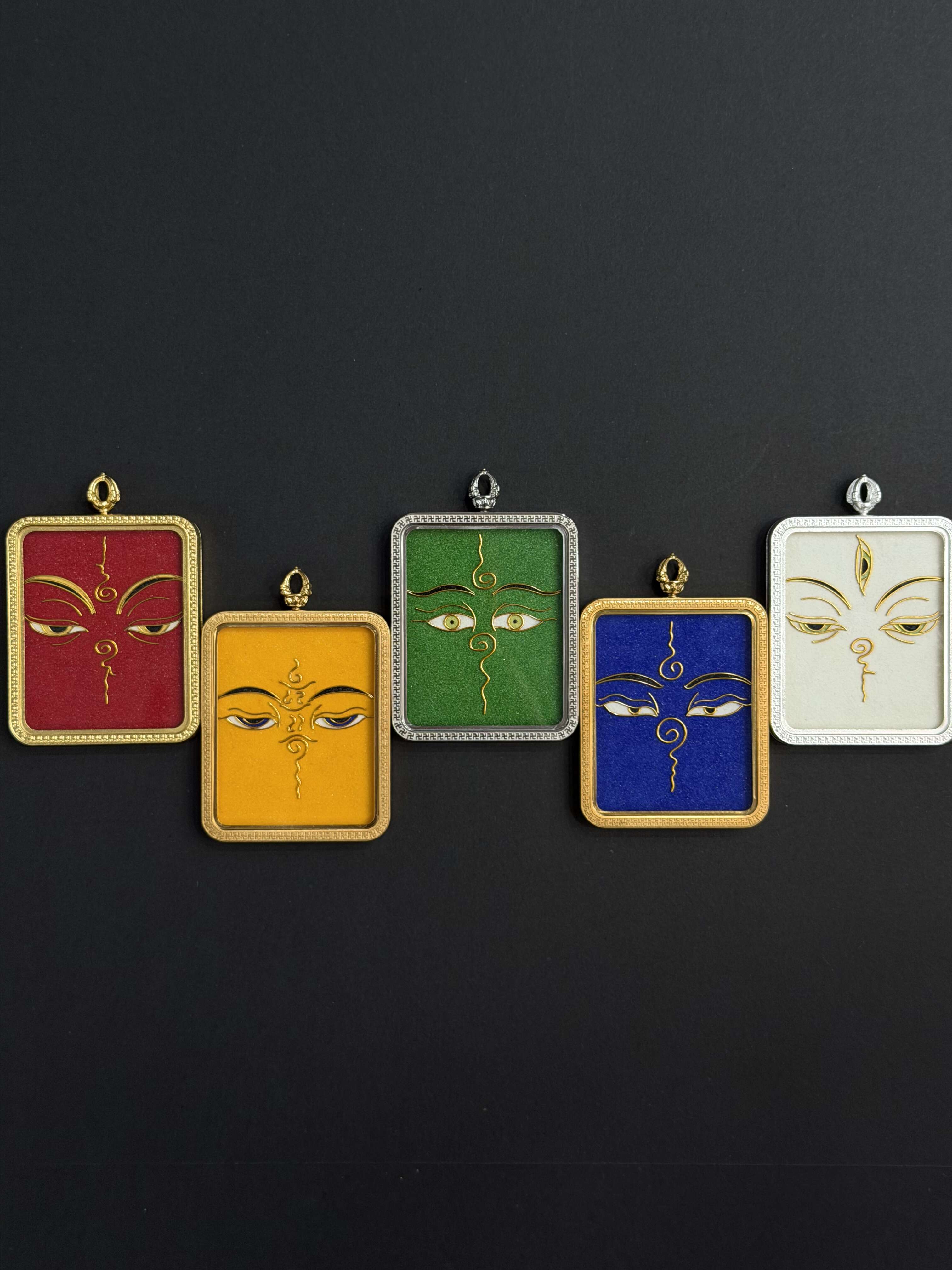Handcrafted Cloisonné Enamel- Wisdom Eye Gau Box | Five Wealth Deities Series | Square - Image 14