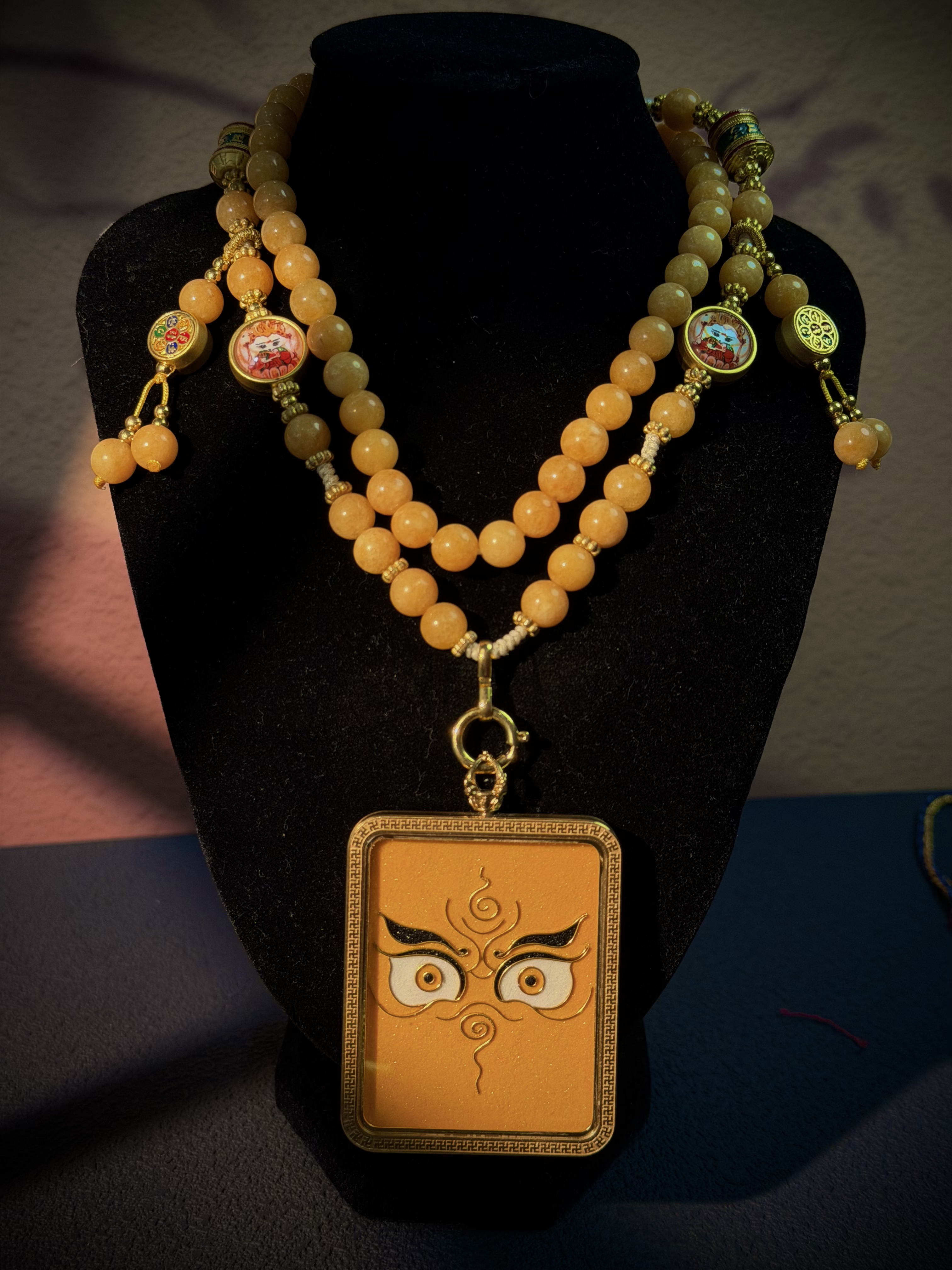 Handcrafted Cloisonné Enamel- Wisdom Eye Gau Box | Five Wealth Deities Series | Square - Image 6